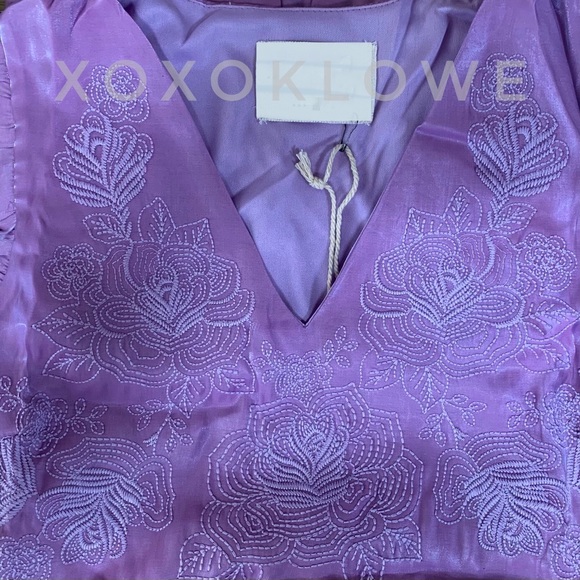 Lavender Boho Iridescent Shimmer Tiered Mini Dress - Picture 10 of 15